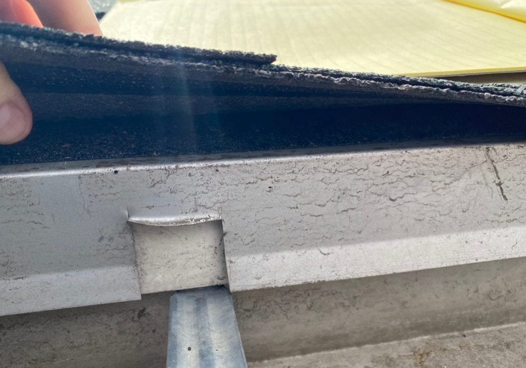 2 layers of old drip edge metal