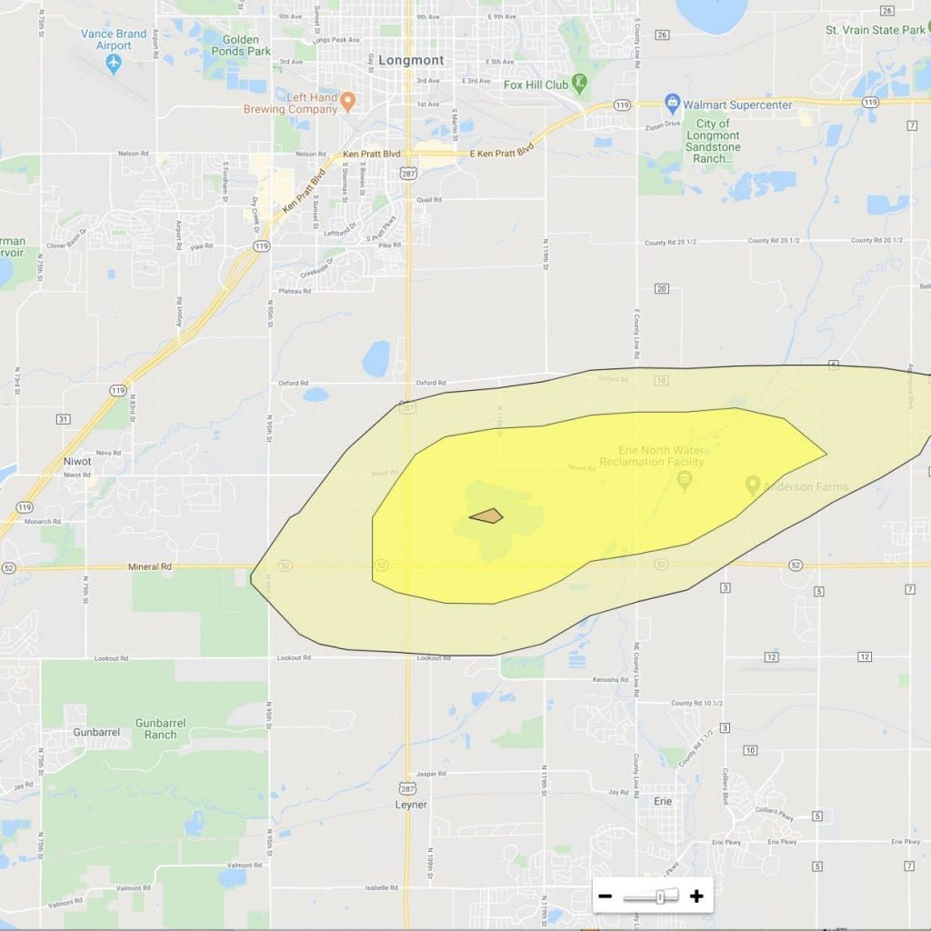 Denver Longmont Niwot May 16 2020 hail map
