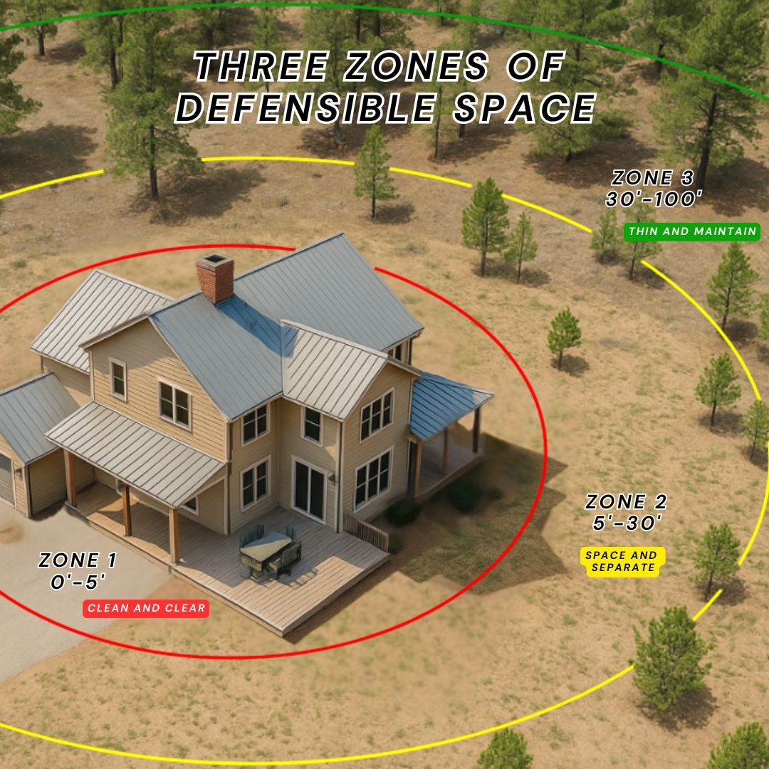 three zones of defensible space